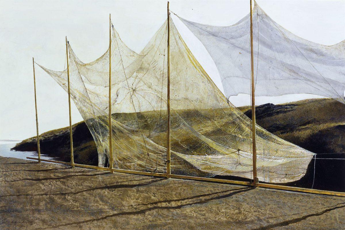 “Pentecost,” 1989, by Andrew Wyeth. Tempera with pencil on hardboard panel, 20 3⁄4 inches by 30 5⁄8 inches. The Andrew and Betsy Wyeth Collection. [Andrew Wyeth/Artists Rights Society (ARS)]